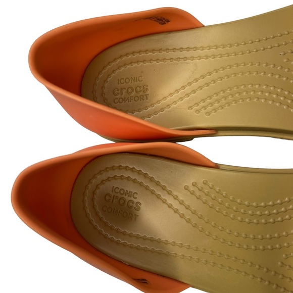 Crocs Tulum Open Toe Flats Womens Coral Strappy Sandals Size 8 - Picture 7 of 13